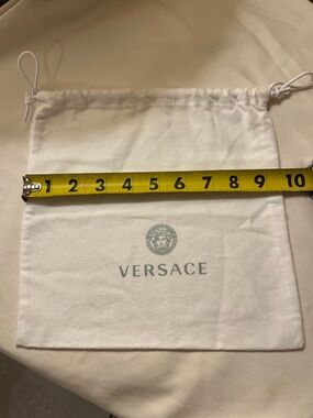 Versace white Drawstring Logo dust bag